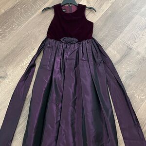 Jessica McClintock Velvet and Satin Girls Dress